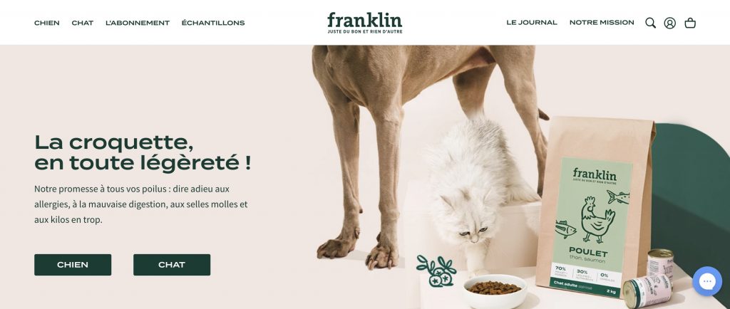 franklin pet food croquette abonnement chien et chat