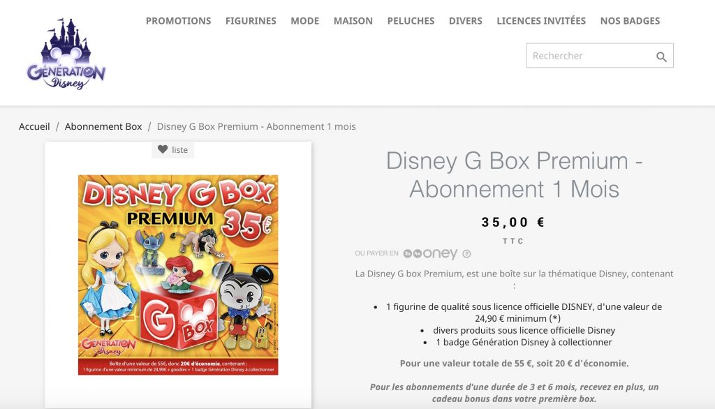 Disney G box 
