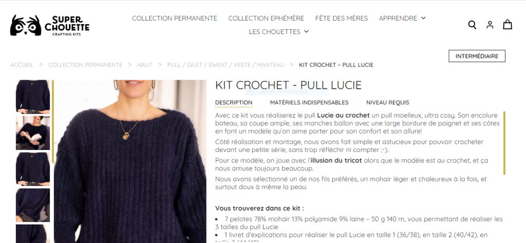 Box Kit Crochet Pull Lucie - Un pull moelleux et ultra cosy