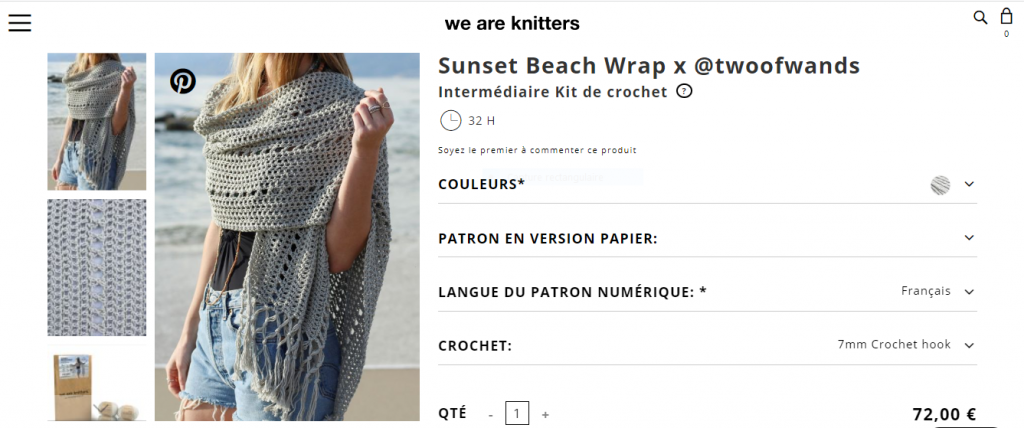 Créez votre propre Sunset Beach Wrap avec le Kit Tricot Crochet