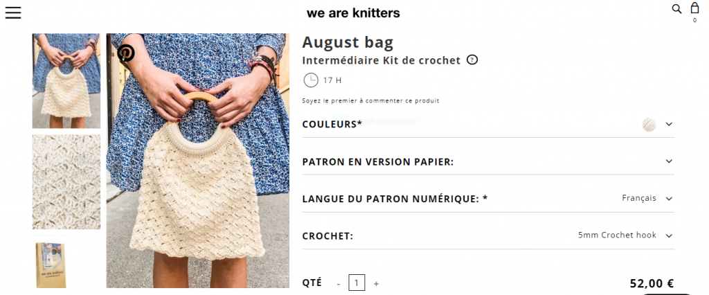Laissez parler votre créativité avec le Kit Tricot Crochet - August Bag