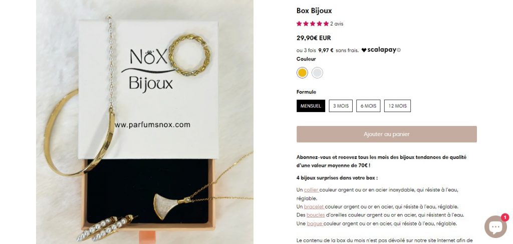 Box Nox Bijoux
