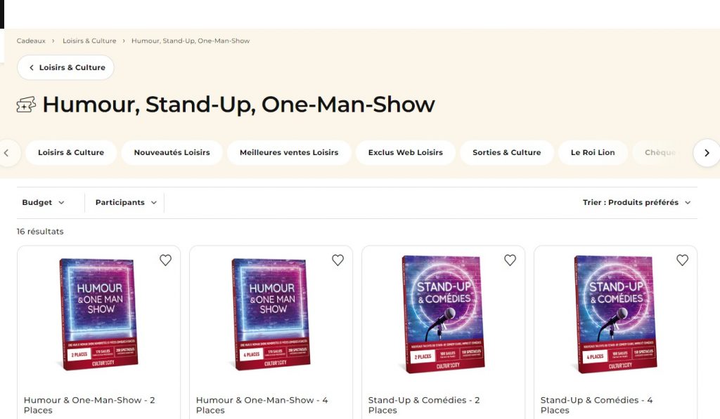 box humour, Stand-up et On-Man-Show de Wonderbox